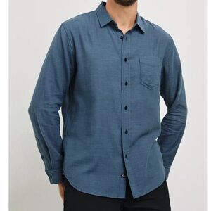 Rails Wyatt Shirt in Sea Blue | Casual Button Down Shirt | 100% Cotton